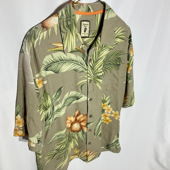 Jamaica Jaxx Island Style Silk Sz Med Shirt - Picture 1 of 11